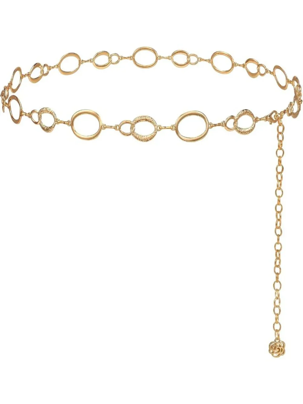 Stylish Metal Chain Belt for Women - Gold Waist Link Belt for Dresses & Jeans